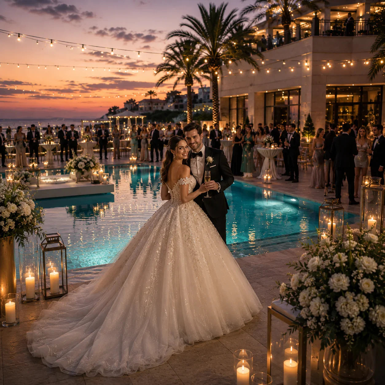 Havuz Başı Düğün Konsepti - Mediha Cambaz Bridal