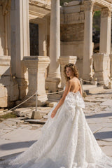 Antonia Düz Yaka Straplez A Kesim Gelinlik