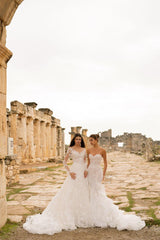 Zephry Uzun Kollu V Korsajlı A Kesim Gelinlik