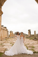 Zephry Uzun Kollu V Korsajlı A Kesim Gelinlik