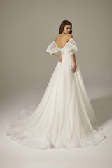 Airline Balon Kol Vintage A Kesim Gelinlik - Mediha Cambaz Bridal