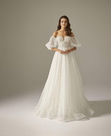 Airline Balon Kol Vintage A Kesim Gelinlik - Mediha Cambaz Bridal