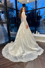 Alexis Üç Boyutlu Dantel A Kesim Gelinlik - Mediha Cambaz Bridal