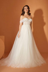 Alfie Düşük Omuz Askılı Helen Gelinlik - Mediha Cambaz Bridal