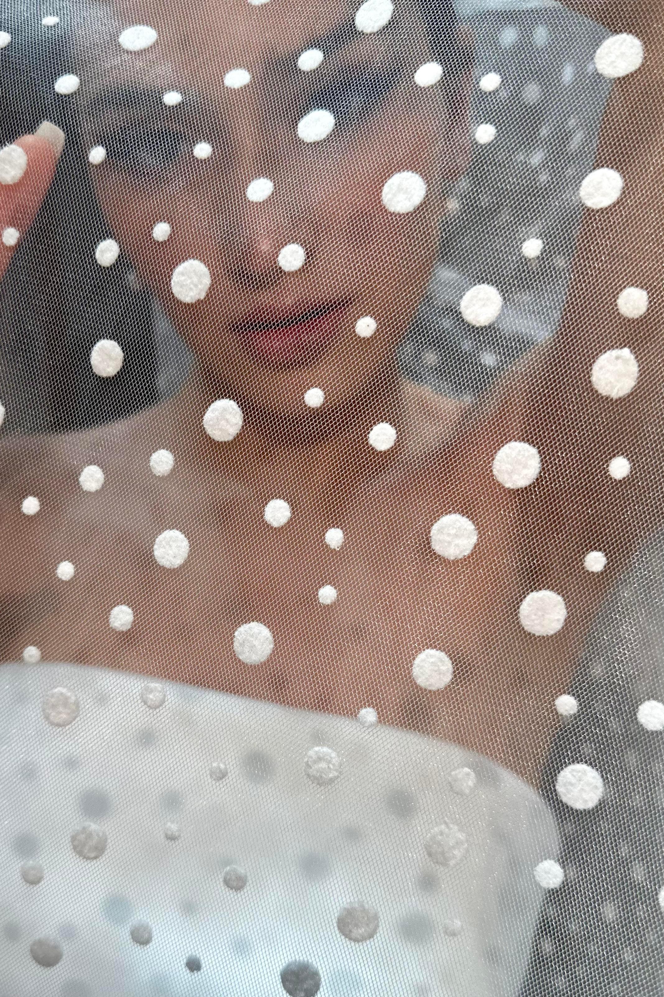 Alyte Kadife Dokulu Puantiyeli Kısa Tül Duvak - Mediha Cambaz Bridal