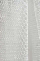 Amber Çizgisel Dantel İşlemeli Özel Tasarım Uzun Duvak - Mediha Cambaz Bridal