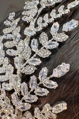 Amy Yaprak Motifli Zirkon Taşlı Gelin Saç Tokası - Mediha Cambaz Bridal