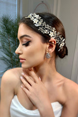 Anna Zirkon Taşlı Gelin Saç Aksesuarı - Mediha Cambaz Bridal