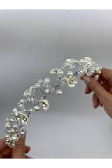 Arty Üç Boyutlu Seramik Çiçek ve İncili Saç Aksesuarı - Mediha Cambaz Bridal