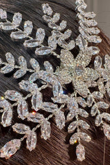 Aster Çiçek Motifli Zirkon Taşlı Gelin Saç Tokası - Mediha Cambaz Bridal