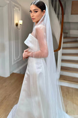 Barbara Prenses Saydam Büzgülü Uzun Hayal Tül Duvak - Mediha Cambaz Bridal