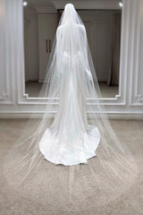 Barbara Prenses Saydam Büzgülü Uzun Hayal Tül Duvak - Mediha Cambaz Bridal