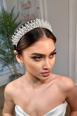 Blair Zirkon Taşlı Gelin Tacı - Mediha Cambaz Bridal