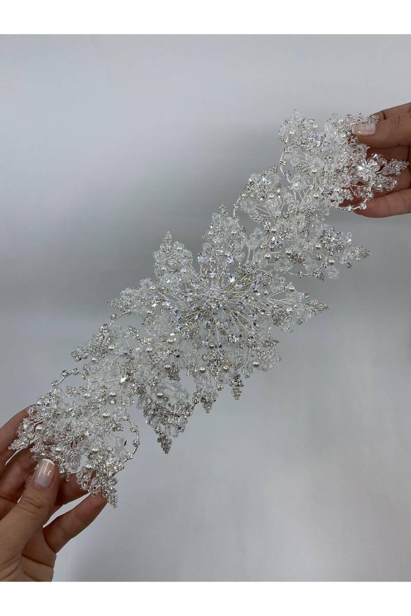 Boncuklu İncili Prenses Model Saç Aksesuarı - Mediha Cambaz Bridal