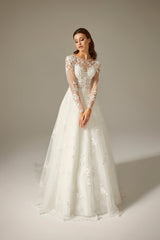 Bonnie Çiçek Dantelli Bohem A Kesim Gelinlik - Mediha Cambaz Bridal