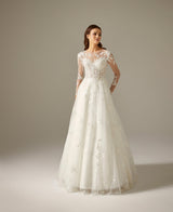 Bonnie Çiçek Dantelli Bohem A Kesim Gelinlik - Mediha Cambaz Bridal