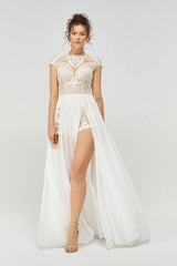 Breath Şortlu İki Parça Düz Kesim Gelinlik - Mediha Cambaz Bridal