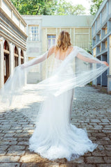 Bridia Straplez Pelerinli A Kesim Gelinlik - Mediha Cambaz Bridal