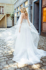 Bridia Straplez Pelerinli A Kesim Gelinlik - Mediha Cambaz Bridal