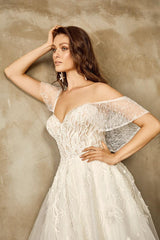 Bright Işıltılı Salaş Dekolteli A Kesim Gelinlik - Mediha Cambaz Bridal