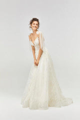 Brillant Leaf Pinterest Işıltılı A Kesim Gelinlik - Mediha Cambaz Bridal