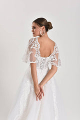 Butterfly Dantelli Helen A Kesim Gelinlik - Mediha Cambaz Bridal
