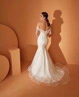 Camille Işıltılı Dantel Balık Kesim Gelinlik - Mediha Cambaz Bridal