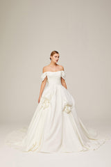 Cardin Saten Drapeli Straplez A Kesim Gelinlik - Mediha Cambaz Bridal