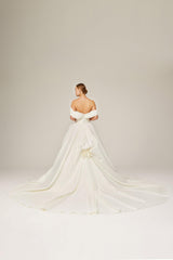 Cardin Saten Drapeli Straplez A Kesim Gelinlik - Mediha Cambaz Bridal