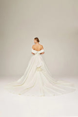 Cardin Saten Drapeli Straplez A Kesim Gelinlik - Mediha Cambaz Bridal