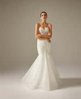 Carol Işıltılı Dantel Vintage Balık Gelinlik - Mediha Cambaz Bridal