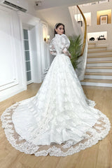 Chinatsu Fransız Dantel A Kesim Gelinlik - Mediha Cambaz Bridal