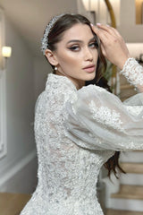 Chinatsu Fransız Dantel A Kesim Gelinlik - Mediha Cambaz Bridal