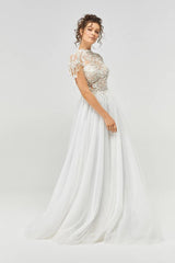 Coachella Vintage Apoletli A Kesim Gelinlik - Mediha Cambaz Bridal