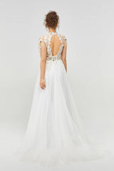 Coachella Vintage Apoletli A Kesim Gelinlik - Mediha Cambaz Bridal