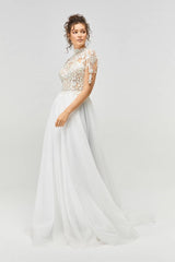 Coachella Vintage Apoletli A Kesim Gelinlik - Mediha Cambaz Bridal