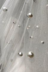 Coco İnci İşlemeli Kısa Hayal Tül Duvak - Mediha Cambaz Bridal