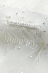 Coco İnci İşlemeli Kısa Hayal Tül Duvak - Mediha Cambaz Bridal