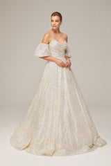 Cole 23 Drapeli Straplez A Kesim Gelinlik - Mediha Cambaz Bridal