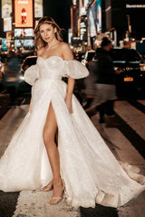 Cole Balon Kol Modern A Kesim Elbise Gelinlik - Mediha Cambaz Bridal