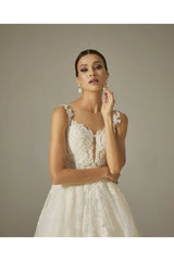Dania Kolsuz Fransız Dantel Prenses Gelinlik - Mediha Cambaz Bridal