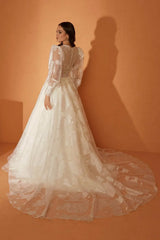 Daphne 22 Organze Balon Kol A Kesim Gelinlik - Mediha Cambaz Bridal