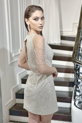 Daria Simli Mini After Party Elbisesi - Mediha Cambaz Bridal