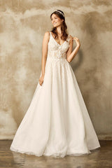 Diamonds Dantelli Dekolteli A Kesim Gelinlik - Mediha Cambaz Bridal