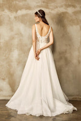 Diamonds Dantelli Dekolteli A Kesim Gelinlik - Mediha Cambaz Bridal