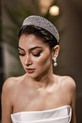 Disa Zirkon Taşlı Prenses Gelin Tacı - Mediha Cambaz Bridal