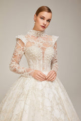 Donatella İncili Prenses Model Gelinlik - Mediha Cambaz Bridal