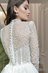 Doskin File Dantel Uzun Kollu A Kesim Gelinlik - Mediha Cambaz Bridal