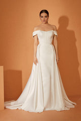 Dupont 2 İki Parça Prenses Model Gelinlik - Mediha Cambaz Bridal