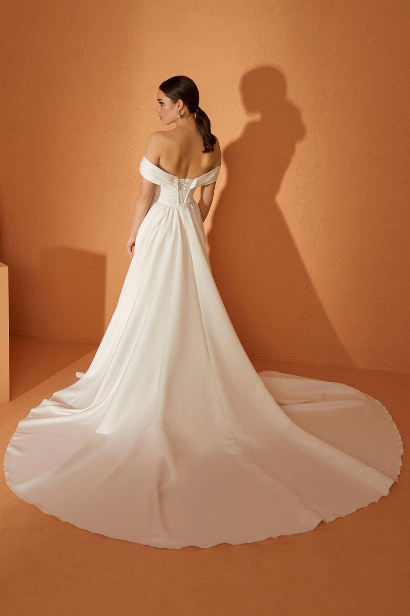 Dupont 2 İki Parça Prenses Model Gelinlik - Mediha Cambaz Bridal